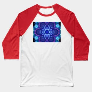 Blue Star Mandala Baseball T-Shirt